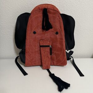 Smateria Orange Elephant Kids Mini Backpack Nylon Water Bottle Holder NEW
